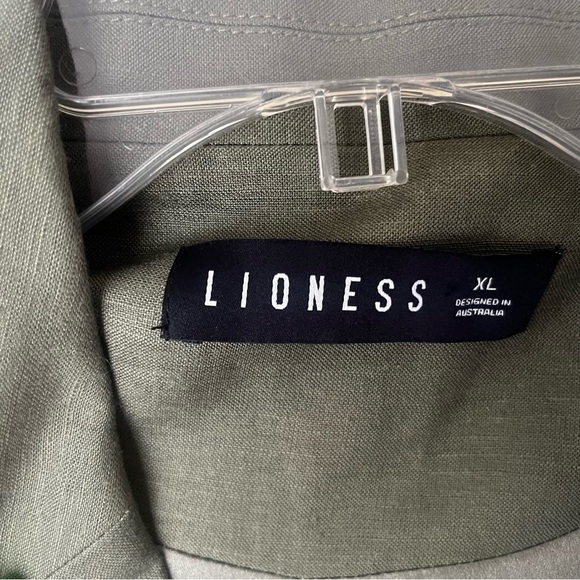 Princess Polly Lioness La Quinta Green Khaki Oversized Double Breasted Blazer XL - Picture 11 of 12